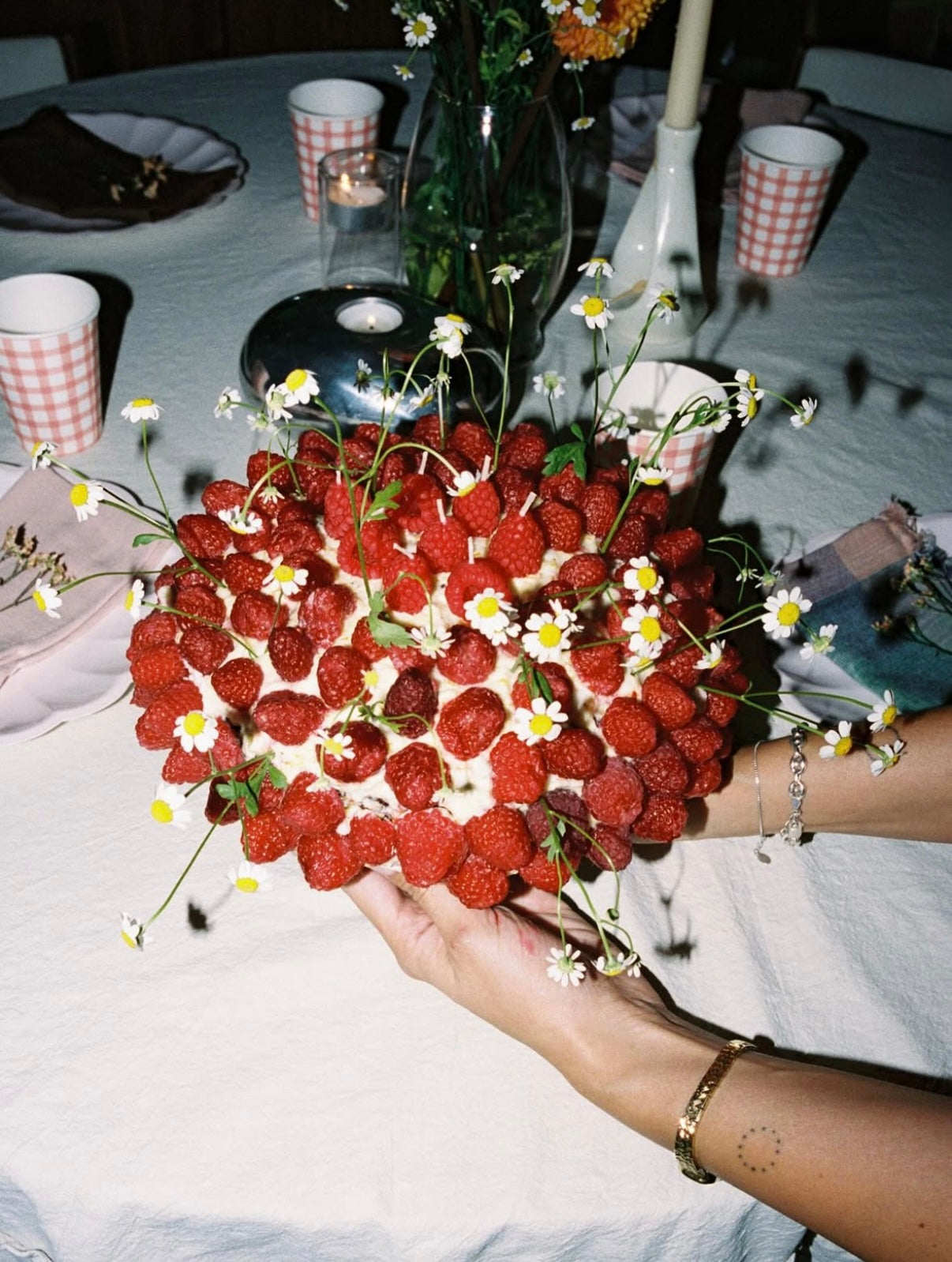 Beeswax Raspberry Birthday Candles