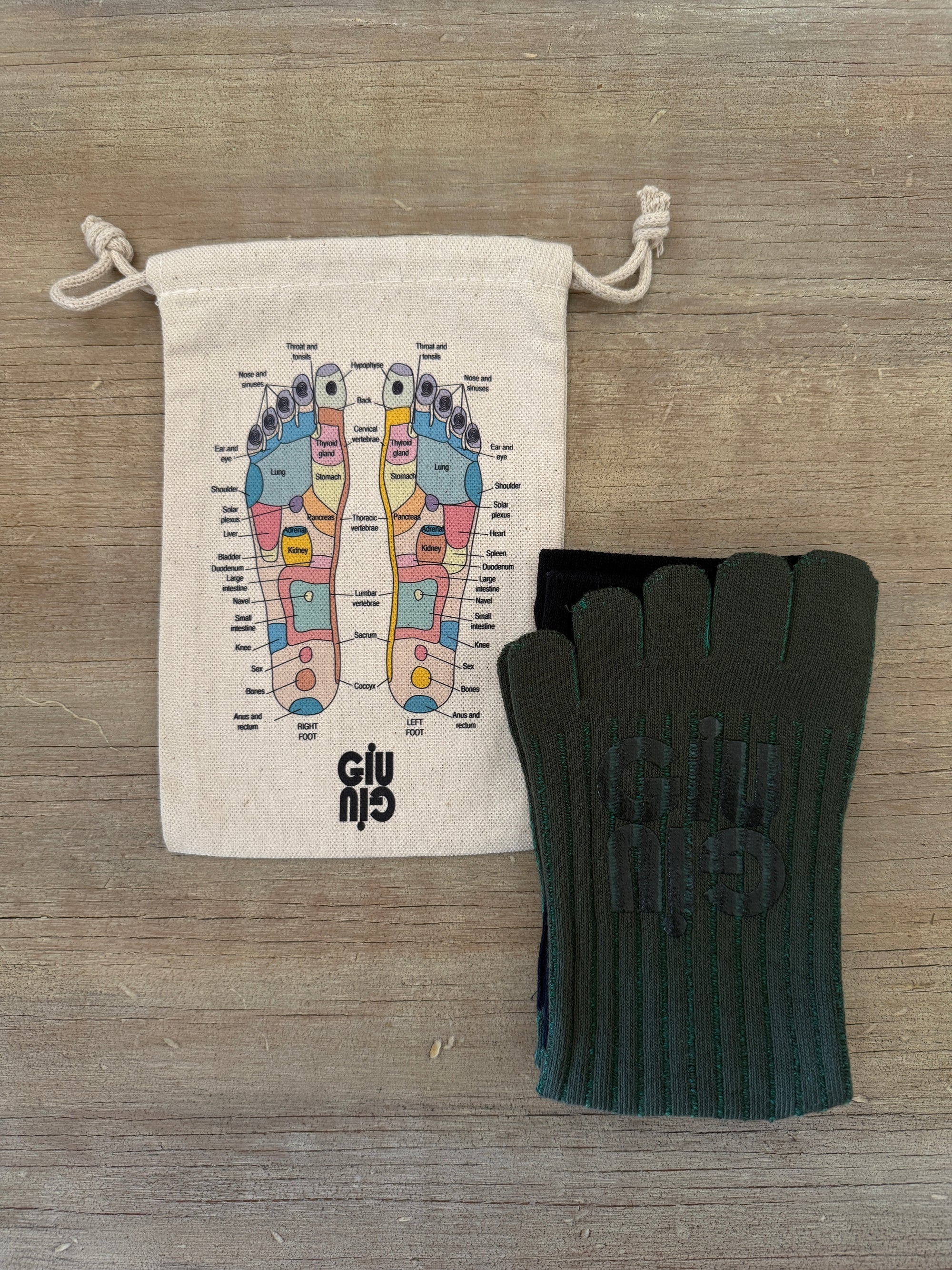 “AIR” Reflexology Socks & Foot Map Pouch
