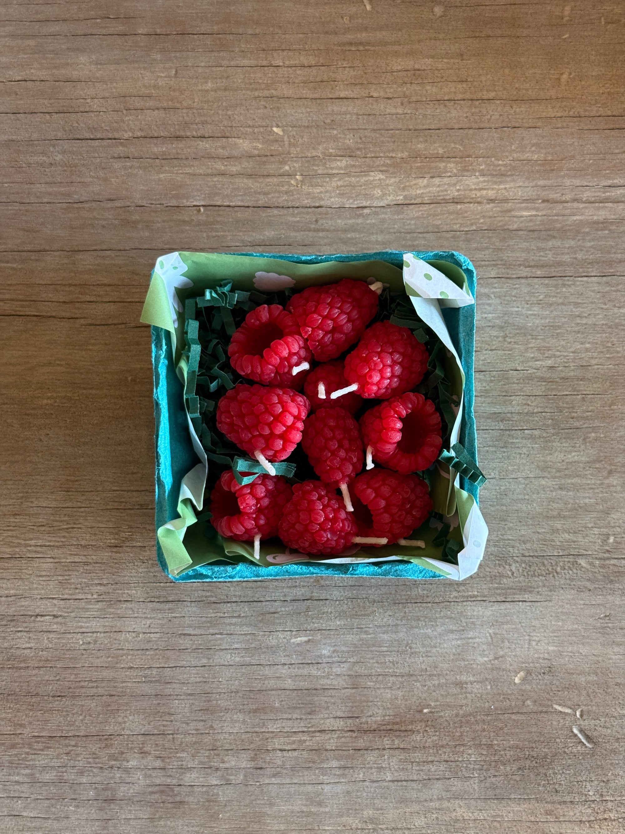 Beeswax Raspberry Birthday Candles