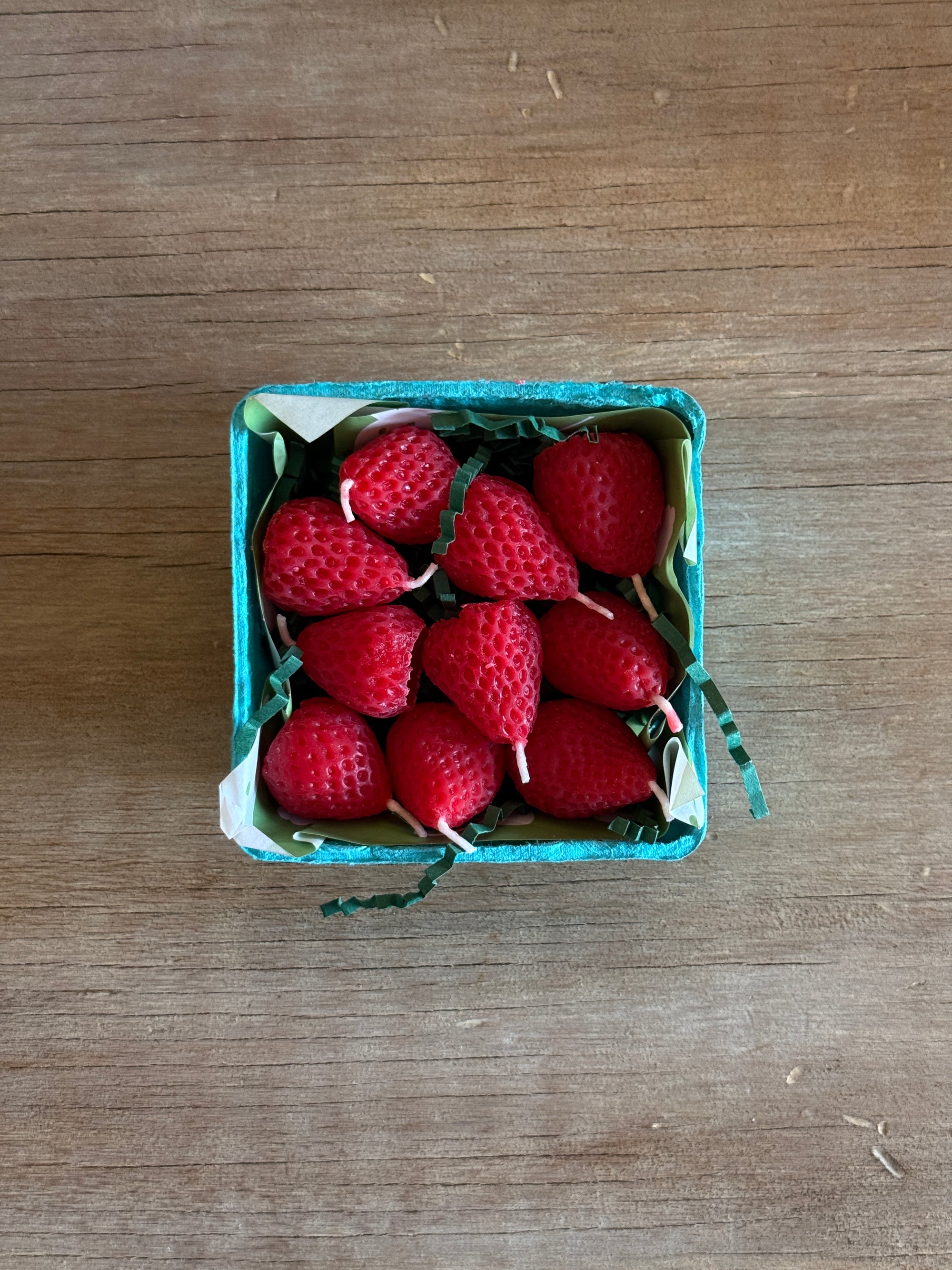 Beeswax Strawberry Birthday Candles