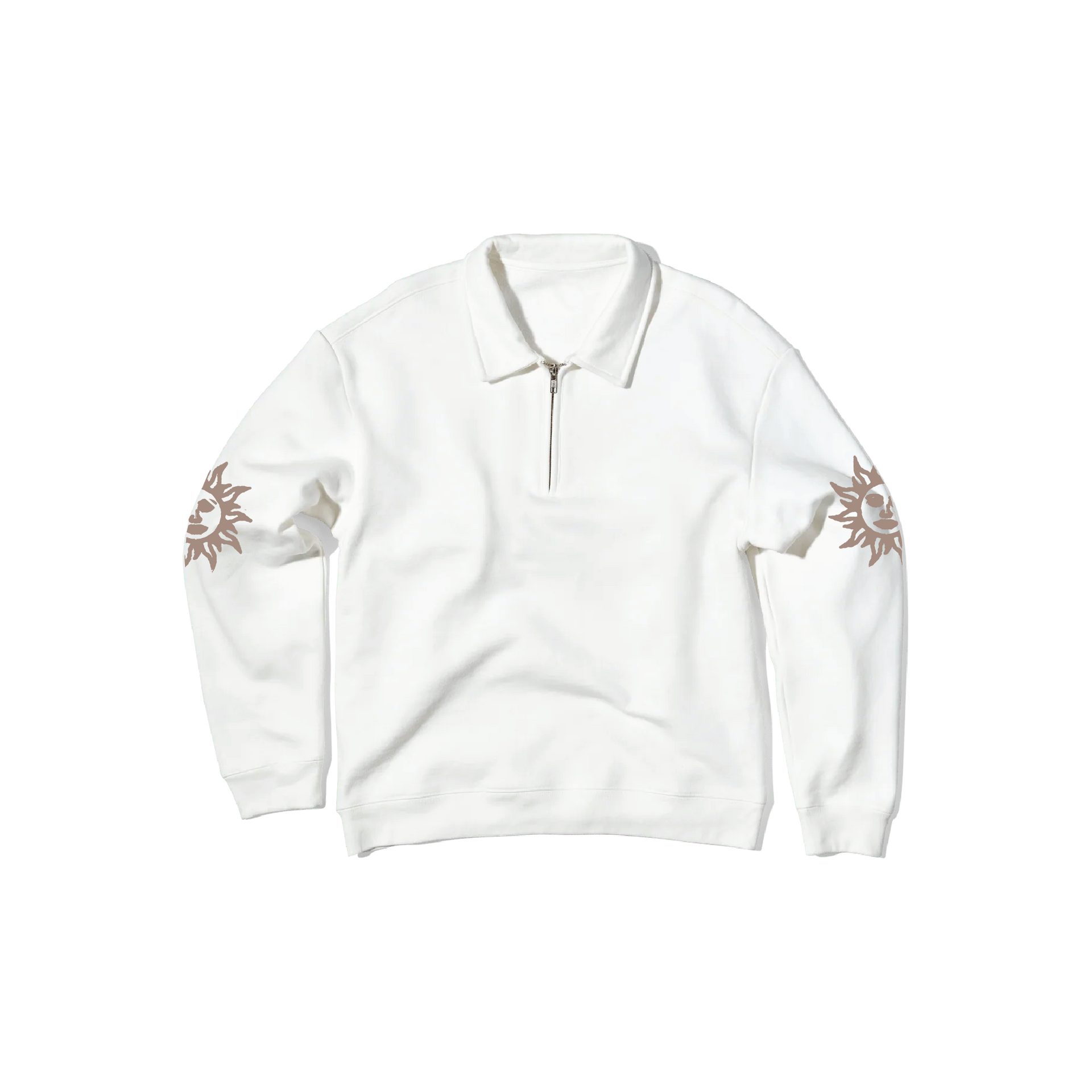 Sun Quarter Zip - White – Mount Sunny