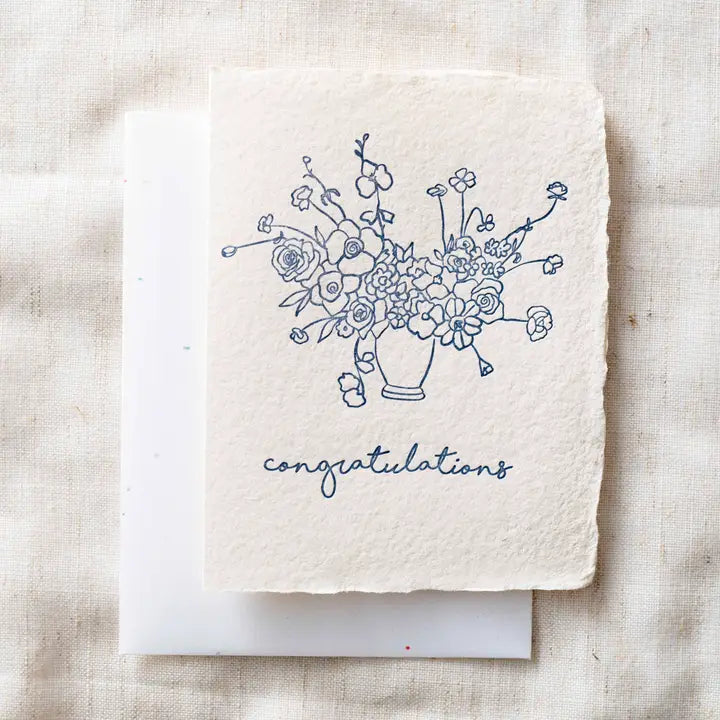 Congratulations Floral Bouquet | Greeting Card
